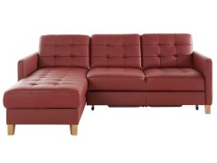 Угловой диван-кровать из натуральной кожи ELIO