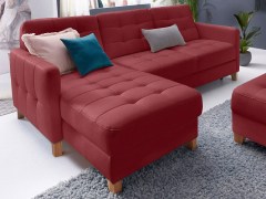 Dabīgas ādas stūra dīvāns-gulta ELIO