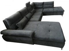 Liela izmēra U formas dīvāns-gulta ar ietilpīgu veļas kasti TREVIZO